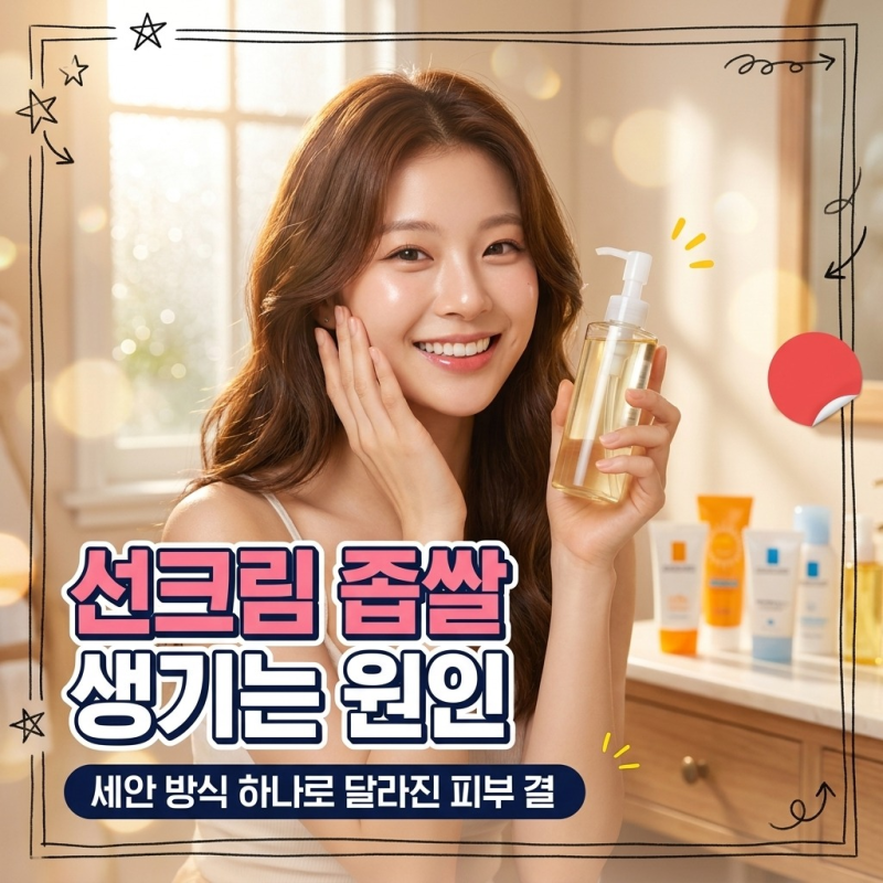 선크림만 발랐을 뿐인데 자꾸 트러블이 올라온다면? 범인은 세안 방식