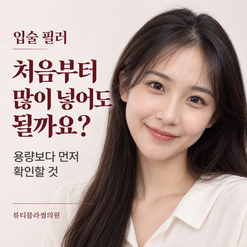 홍대 입술 필러, 처음부터 많이 넣어도 될까요?